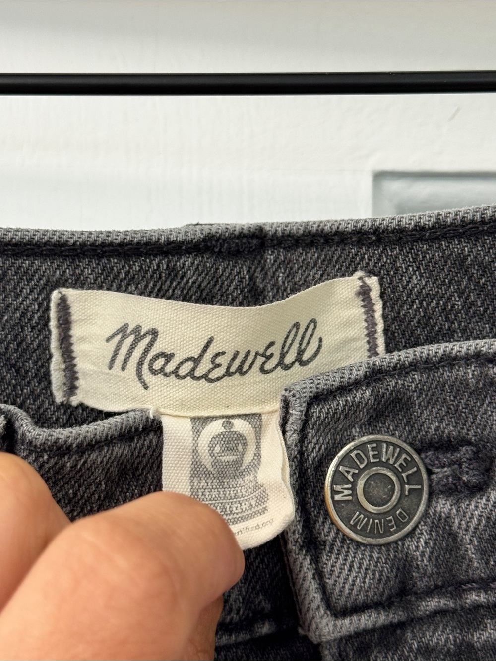 Madewell Black Balloon Denim Jeans Sz 28 - Picture 3 of 9